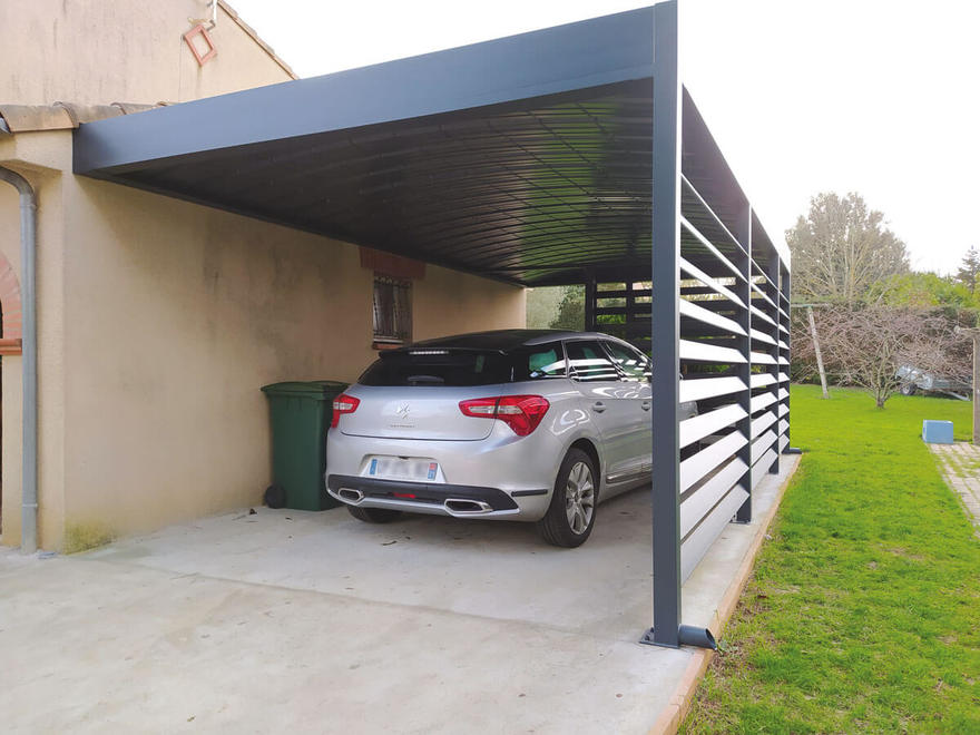 Garage bois et métal, carport aluminium et bois, abri camping car